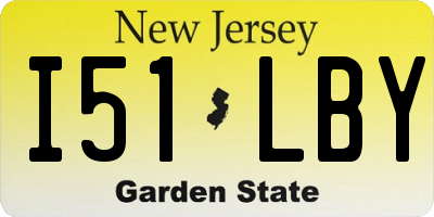 NJ license plate I51LBY