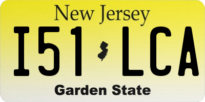 NJ license plate I51LCA