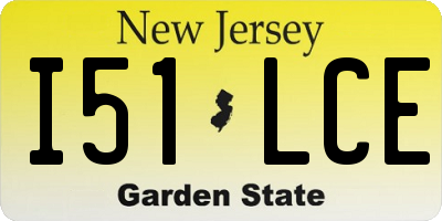 NJ license plate I51LCE