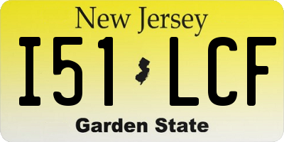 NJ license plate I51LCF