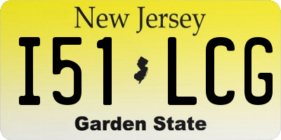 NJ license plate I51LCG