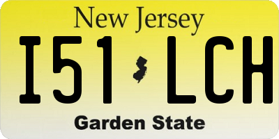 NJ license plate I51LCH