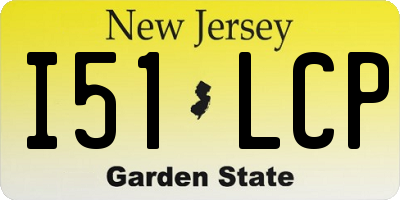 NJ license plate I51LCP
