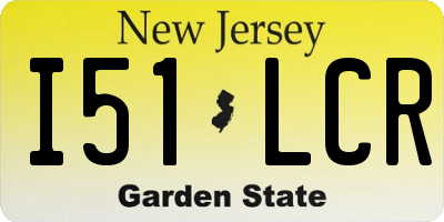 NJ license plate I51LCR