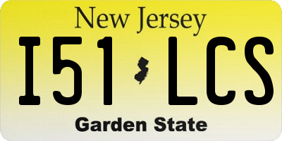 NJ license plate I51LCS