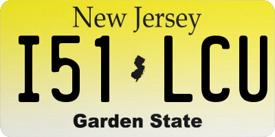 NJ license plate I51LCU