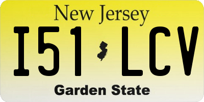 NJ license plate I51LCV