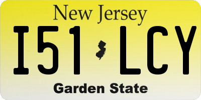 NJ license plate I51LCY