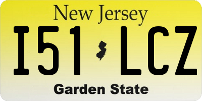 NJ license plate I51LCZ
