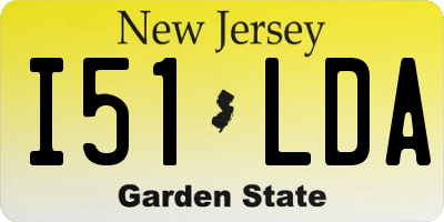 NJ license plate I51LDA