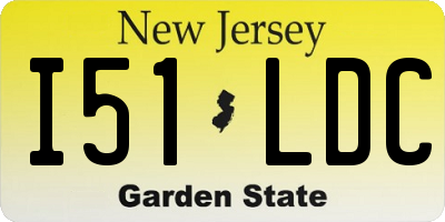 NJ license plate I51LDC