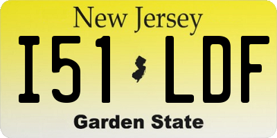 NJ license plate I51LDF