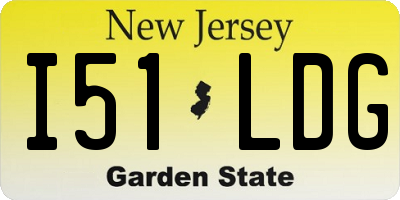 NJ license plate I51LDG