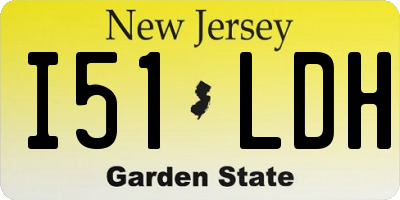 NJ license plate I51LDH