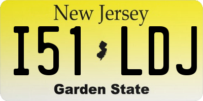 NJ license plate I51LDJ