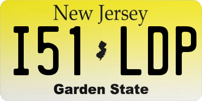 NJ license plate I51LDP