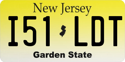 NJ license plate I51LDT