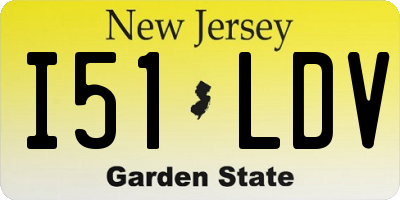 NJ license plate I51LDV