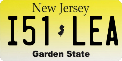 NJ license plate I51LEA