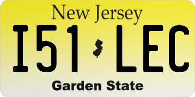 NJ license plate I51LEC