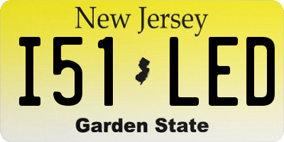 NJ license plate I51LED