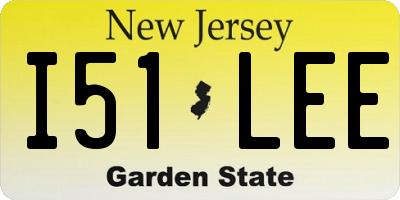 NJ license plate I51LEE