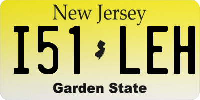 NJ license plate I51LEH