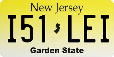 NJ license plate I51LEI
