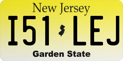 NJ license plate I51LEJ