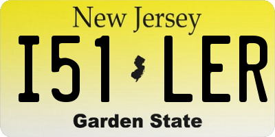 NJ license plate I51LER
