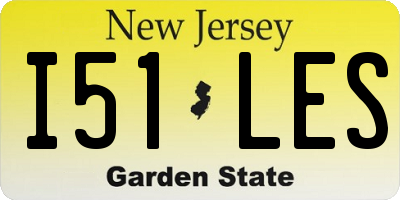 NJ license plate I51LES