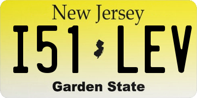 NJ license plate I51LEV