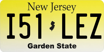 NJ license plate I51LEZ