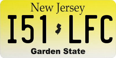 NJ license plate I51LFC