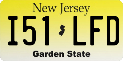 NJ license plate I51LFD