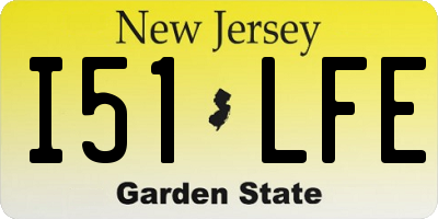 NJ license plate I51LFE