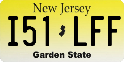 NJ license plate I51LFF