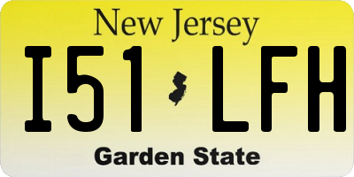 NJ license plate I51LFH