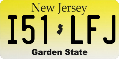 NJ license plate I51LFJ