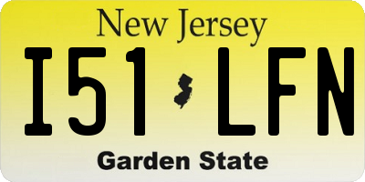 NJ license plate I51LFN