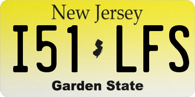 NJ license plate I51LFS
