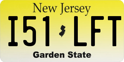 NJ license plate I51LFT