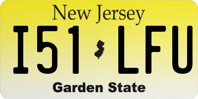 NJ license plate I51LFU