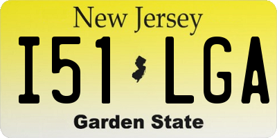 NJ license plate I51LGA