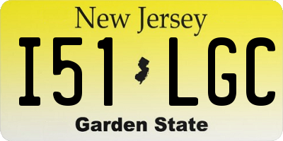 NJ license plate I51LGC