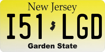 NJ license plate I51LGD