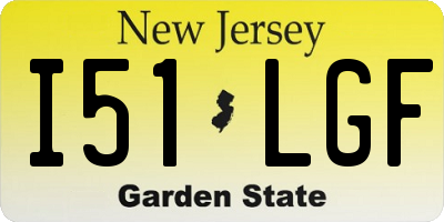 NJ license plate I51LGF