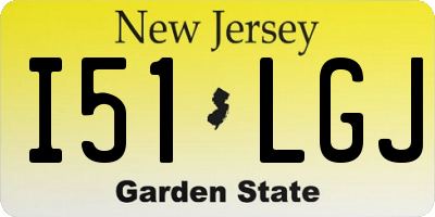 NJ license plate I51LGJ