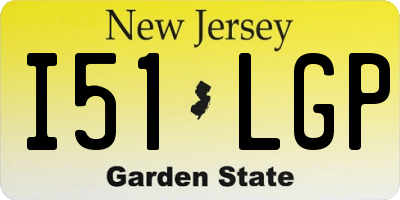 NJ license plate I51LGP