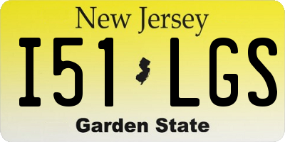 NJ license plate I51LGS